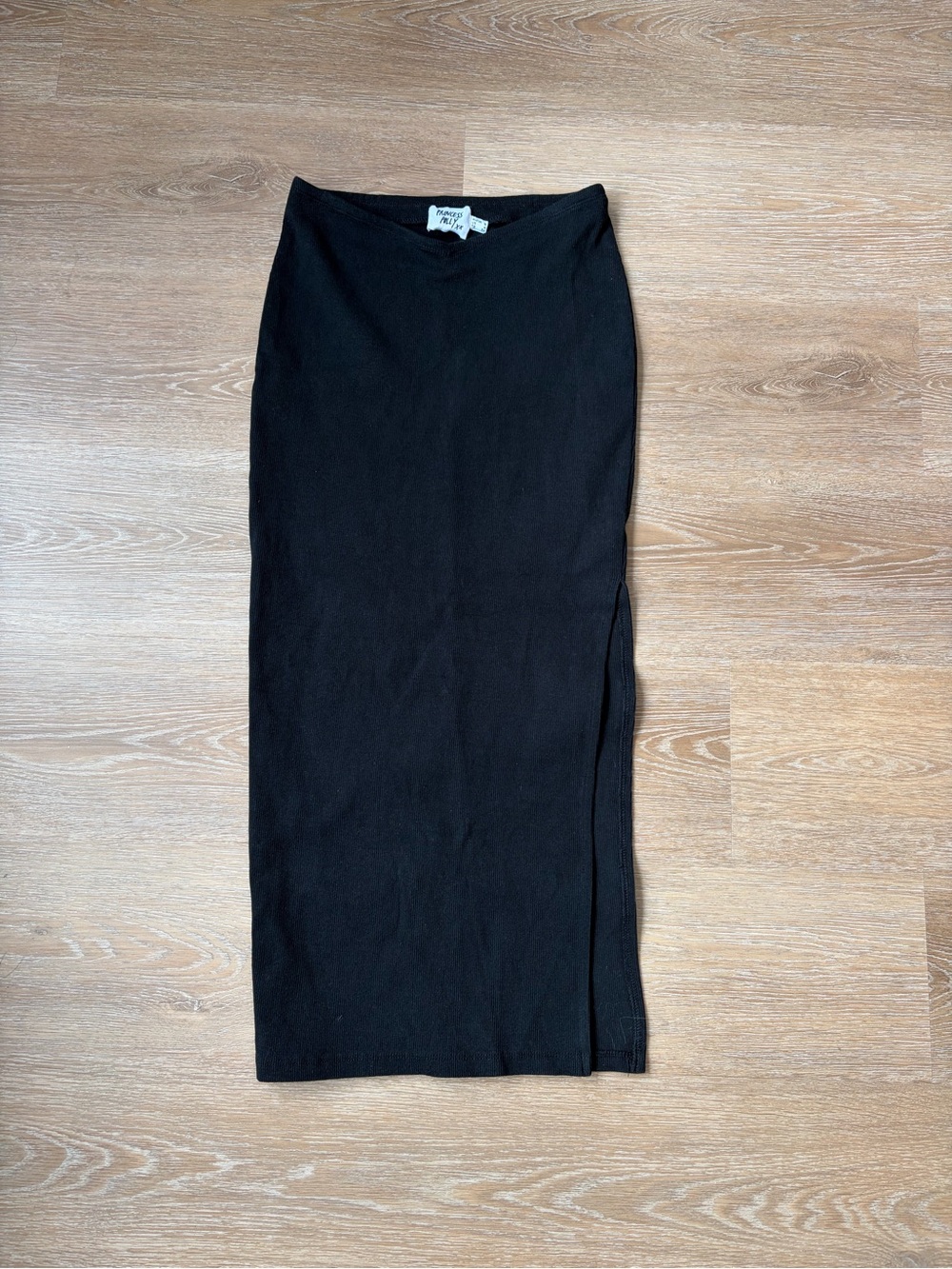 Princess Polly Black Midi Pencil Skirt with Side Slit - Women